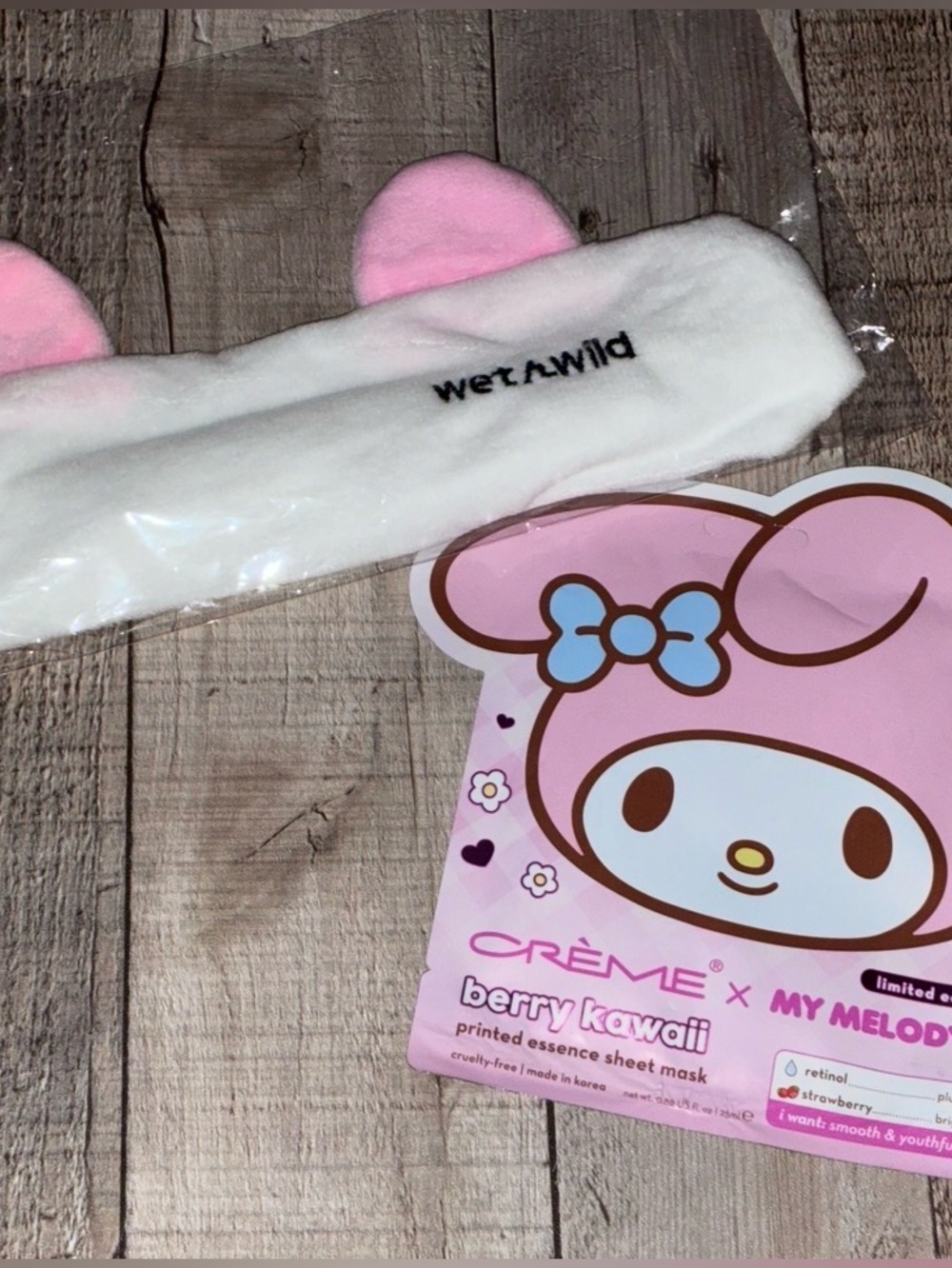 My Melody Sheet Mask w/Cosmetics Headband